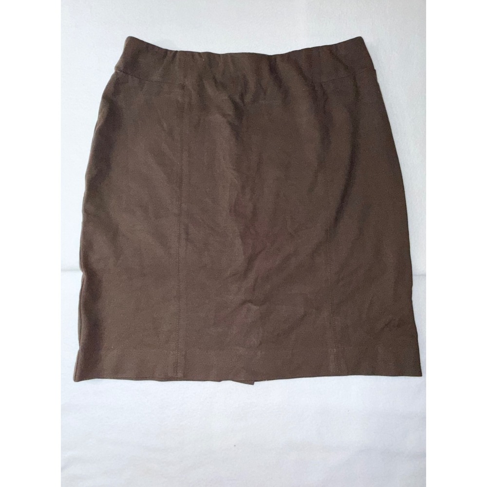 J. Jill Pencil Skirt Womens Size S Brown Ponte Knit Pull On Stretch